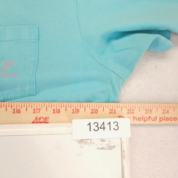 Vineyard Vines Short Sleeve Crew Neck Pocketed T-Shirt Mens Size M Light Blue - Picture 6 of 9